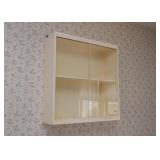 Vintage Curio Cabinet with Sliding Doors