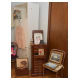Vintage Magazine Rack, Jewelry Storage Cabinet, Artwork, Etc.