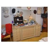 Vintage Lowboy Dresser / Chest with Mirror