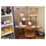 Vintage Kitchen Table with 4 Spindle Back Chairs