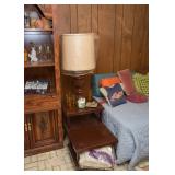 Vintage End Table, Table Lamp