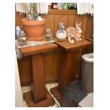 Oak Pedestals, Garden Decor