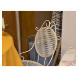 White Iron Patio / Garden Dining Table & Chairs