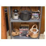Enamelware Stock Pot, Waffle Maker, Baskets