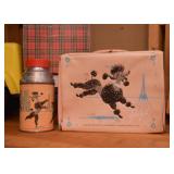Vintage French Poodle Lunchbox with Thermos