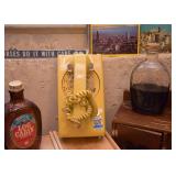 Vintage Yellow Wall Telephone