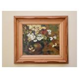 Original Still Life Oil Painting in Wood Frame (approx. 34" L x 29" W)