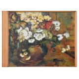 Original Still Life Oil Painting in Wood Frame (approx. 34" L x 29" W)