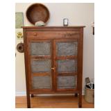 BUY IT NOW! $500 - Antique Pie Safe with Punched Tin Inserts (approx. 37" L x 17" W x 55" H)
