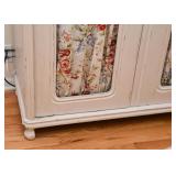 BUY IT NOW! $300 - Shabby Chic Armoire / Wardrobe with Cabbage Rose Fabric