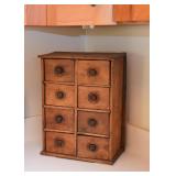 Antique Wood Spice Cabinet