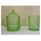 Green Depression Glass