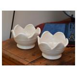 Vintage Pottery Candlesticks