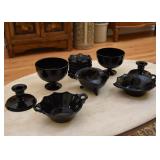 Vintage Black Glass