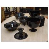 Vintage Black Glass