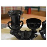 Vintage Black Glass
