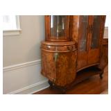 $4,000 - Rare Antique Curved Beidermeier Burlwood Veneer Gentleman