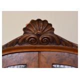 $4,000 - Rare Antique Curved Beidermeier Burlwood Veneer Gentleman