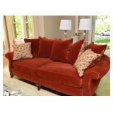 $1,500 - Mig and Tig Curved Sofa w/ Reversible Cushions & Pillows (approx. 93" L)