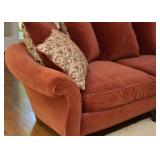 $1,500 - Mig and Tig Curved Sofa w/ Reversible Cushions & Pillows (approx. 93" L)