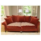 $1,500 - Mig and Tig Curved Sofa w/ Reversible Cushions & Pillows (approx. 93" L)