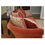 $1,500 - Mig and Tig Curved Sofa w/ Reversible Cushions & Pillows (approx. 93" L)