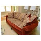 $1,500 - Mig and Tig Curved Sofa w/ Reversible Cushions & Pillows (approx. 93" L)