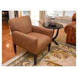 $250 - Contemporary Upholstered Armchair (approx. 27" L x 28" D x 35" H at the back)