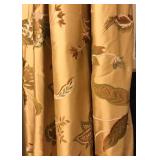 $200 / pair - Gold Silk Embroidered Draperies / Curtains, 3 Pairs or 6 Panels (each panel 98" L)