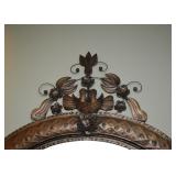 $150 - Oval Metal Wall Mirror with Lovebirds