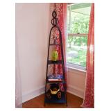 $100 - Black Metal Etagere / Display Tower (approx. 70" H)