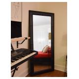 $150 - Dark Brown / Black Framed Floor Mirror (approx. 71" x 32")