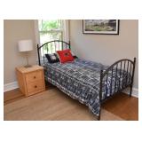 $300 - Quality Room and Board Black Wrought Iron Twin Bed
