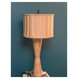 $75 - Wooden Table Lamp with Striped Shade