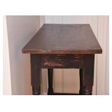 $200 - Contemporary Country Style Console Table with Distressed Black Paint 