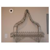 $150 - Gray Metal Garden Etagere / Shelf (approx. 28" L x 15" W x 72" H)