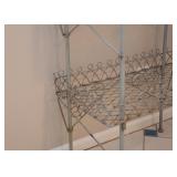 $150 - Gray Metal Garden Etagere / Shelf (approx. 28" L x 15" W x 72" H)