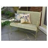 $200 - Quality Vintage Green Painted Garden Bench 