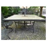 $1, 000 - Quality Square Patio Dining Table with Interchangable/Removable 12" Tiles and 8 Chairs 