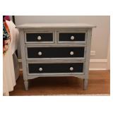 $200 for pair - Pair of Gray/Black Distressed Paint Nightstands (each approx. 30" L x 18" W x 28" H)