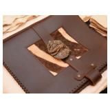 Leather Portfolio (African Wildlife Motif)