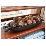 Hand-Carved Wood Trencher Bowl (Africa), African Wildlife Theme Bowl Fillers