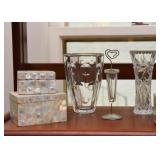 Mother-of-Pearl Trinket Boxes, Vases 