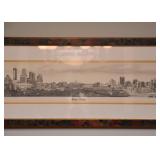 Framed Skyline Print of the Twin Cities