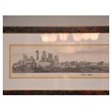 Framed Skyline Print of the Twin Cities