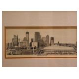 Framed Skyline Print of Minneapolis 