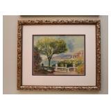 Original Framed Watercolor Painting, Signed by Artist