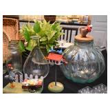 Whimsical Chicken Figurines, Vases, Jars