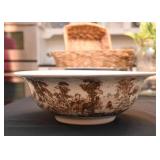 Brown Transferware Bowl