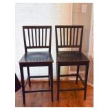 Crate & Barrel Counter / Bar Stools, Black Distressed Paint, (There are 4 of these)